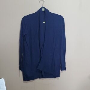 MANGO Fine-Knit navy open front cardigan size xs